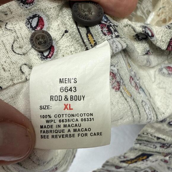 Lot Of 3 XL SwordFish Themed VTG John Rich & Bros Woolrich Men's XL Button Down. - Picture 6 of 9